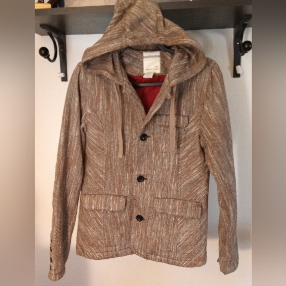 Horny Toad Brown Hooded Elbow Patch Design Jacket Women's Size M